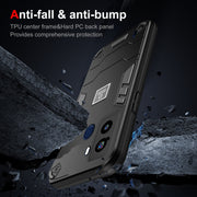 For Tecno Pop 6 2 in 1 Shockproof Phone Case(Black)