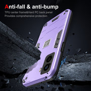 For Tecno Pop 6 No Fingerprints 2 in 1 Shockproof Phone Case(Purple)