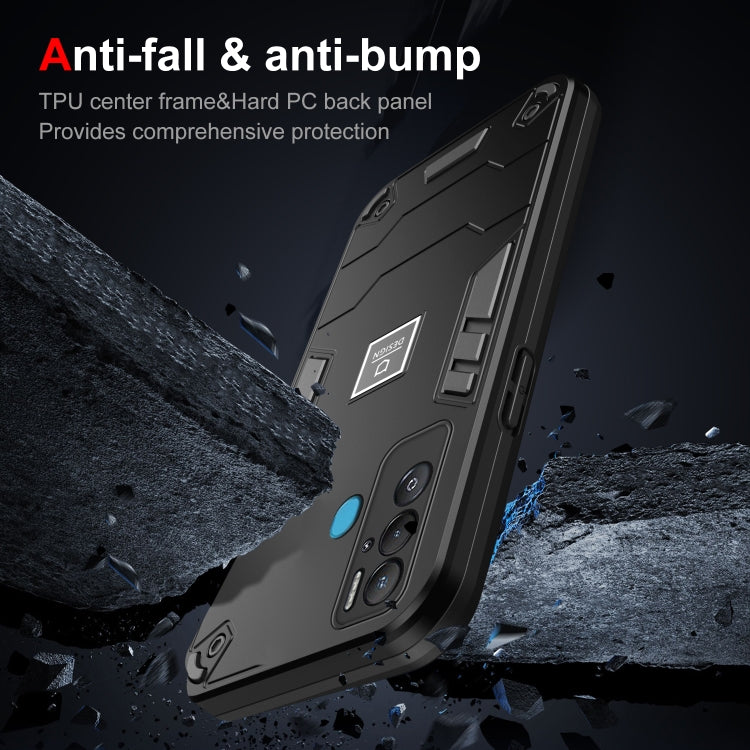For Tecno Pova Neo 2 in 1 Shockproof Phone Case(Black) - Tecno Cases by PMC TechLife | Online Shopping South Africa | PMC TechLife | Buy Now Pay Later Mobicred
