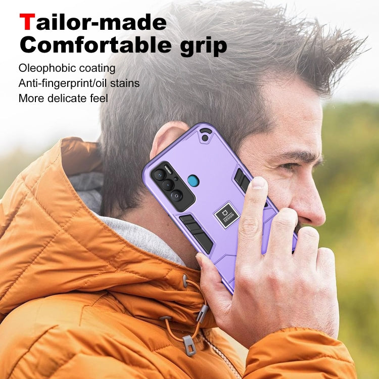 For Tecno Pova Neo 2 in 1 Shockproof Phone Case(Purple) - Tecno Cases by PMC TechLife | Online Shopping South Africa | PMC TechLife | Buy Now Pay Later Mobicred