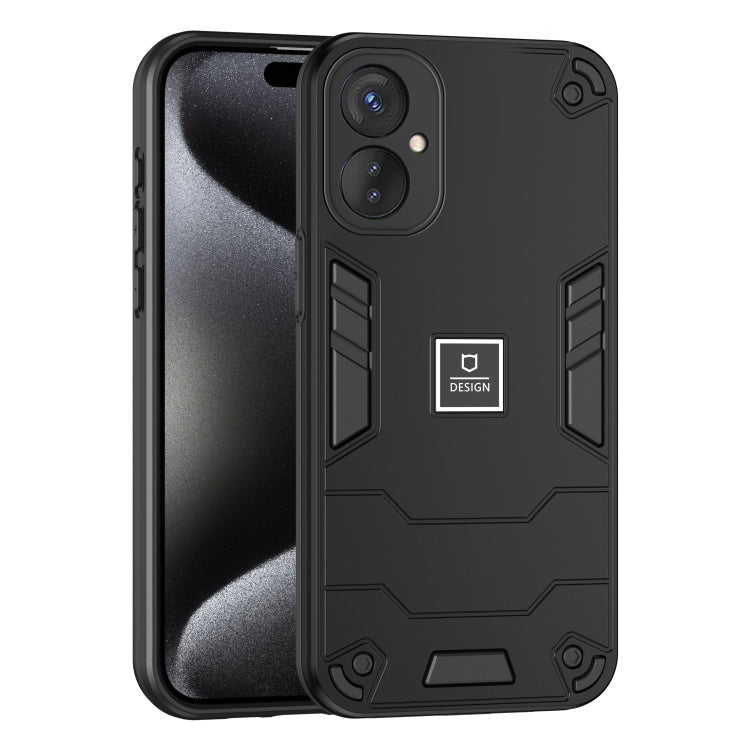 For Tecno Spark 9 Pro 2 in 1 Shockproof Phone Case(Black) - Tecno Cases by PMC TechLife | Online Shopping South Africa | PMC TechLife | Buy Now Pay Later Mobicred