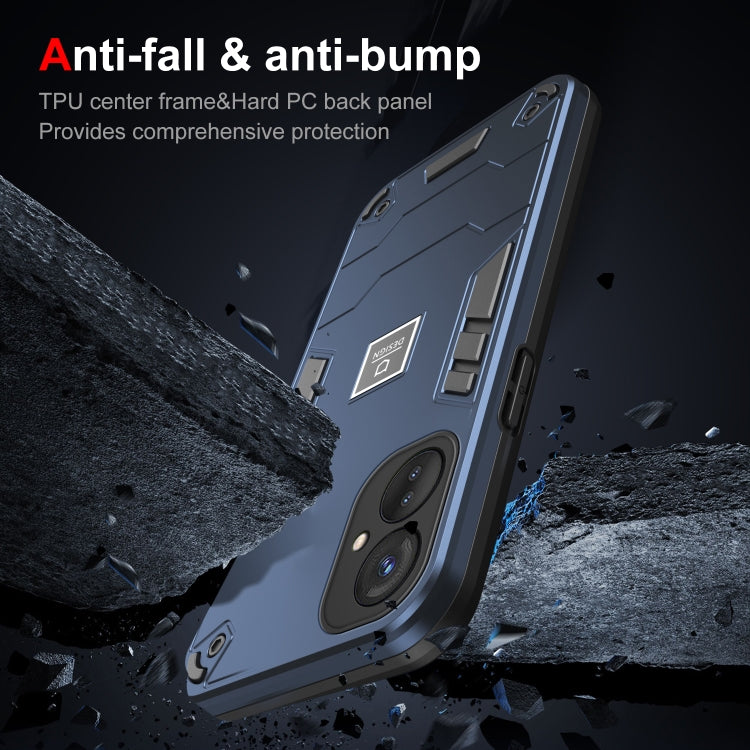 For Tecno Spark 9 Pro 2 in 1 Shockproof Phone Case(Blue) - Tecno Cases by PMC TechLife | Online Shopping South Africa | PMC TechLife | Buy Now Pay Later Mobicred