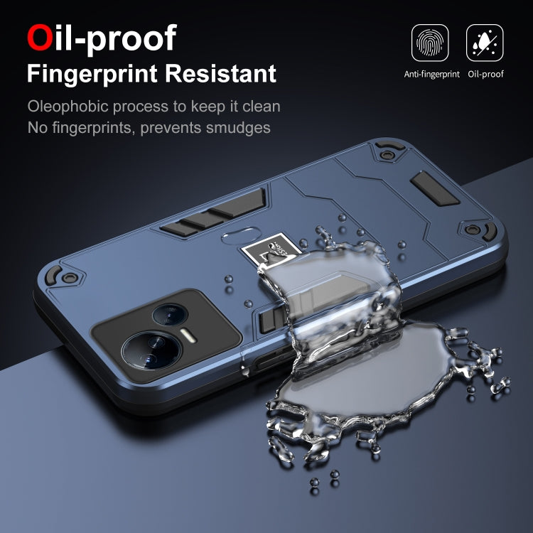 For Tecno Spark 10 5G 2 in 1 Shockproof Phone Case(Blue) - Tecno Cases by PMC TechLife | Online Shopping South Africa | PMC TechLife | Buy Now Pay Later Mobicred