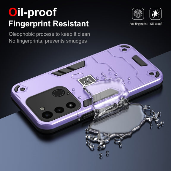 For Tecno Spark Go 2022 2 in 1 Shockproof Phone Case(Purple)