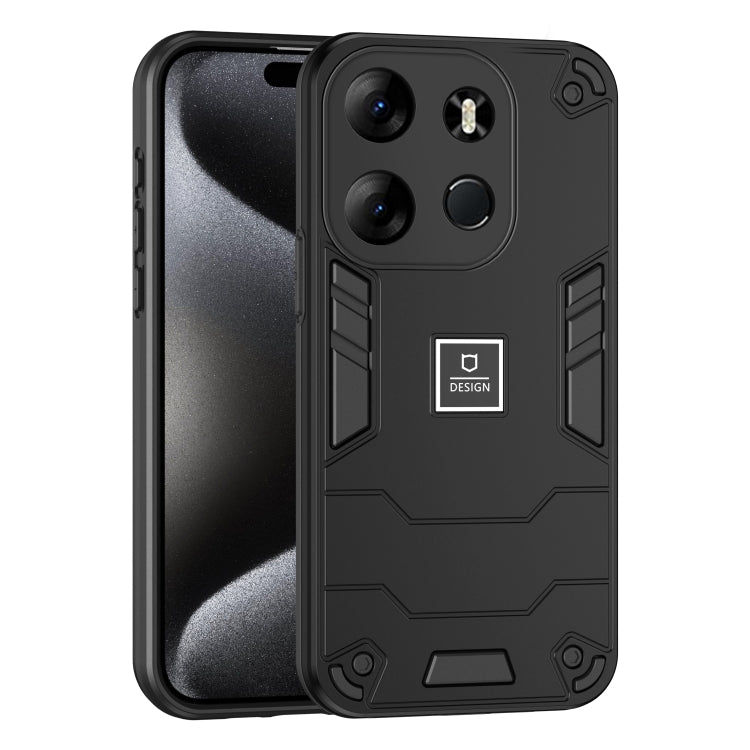 For Tecno Spark Go 2023 2 in 1 Shockproof Phone Case(Black) - Tecno Cases by PMC TechLife | Online Shopping South Africa | PMC TechLife | Buy Now Pay Later Mobicred