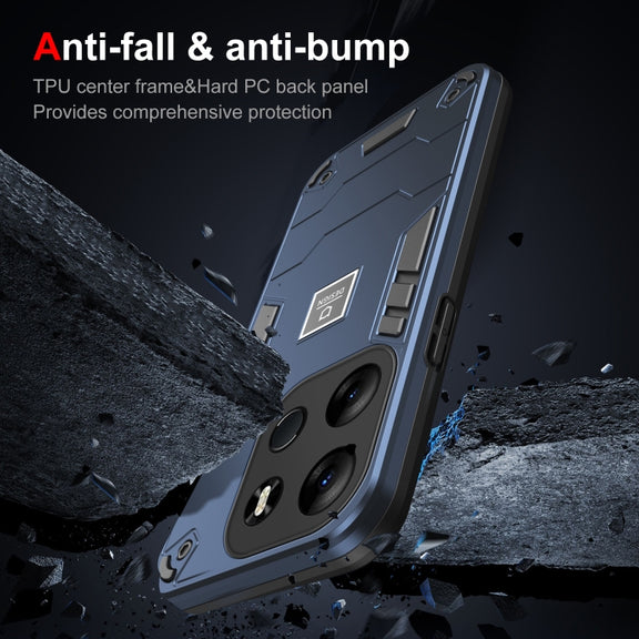 For Tecno Spark Go 2023 2 in 1 Shockproof Phone Case(Blue)