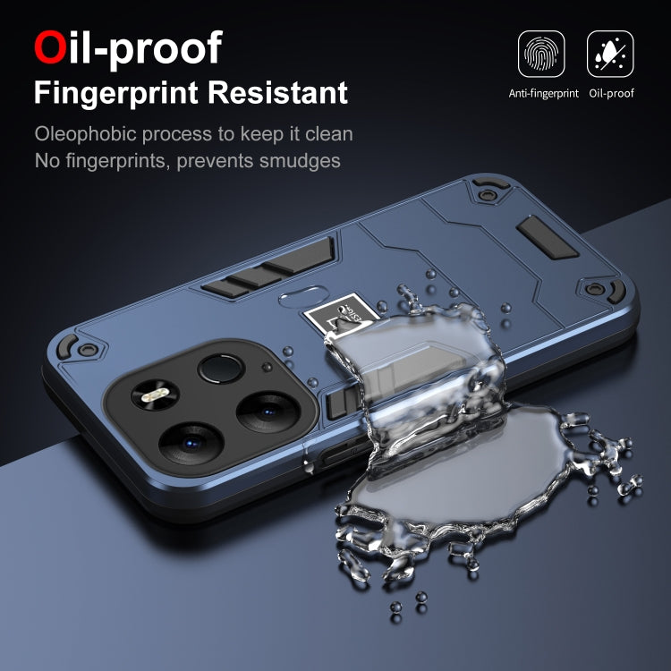 For Tecno Spark Go 2023 2 in 1 Shockproof Phone Case(Blue) - Tecno Cases by PMC TechLife | Online Shopping South Africa | PMC TechLife | Buy Now Pay Later Mobicred