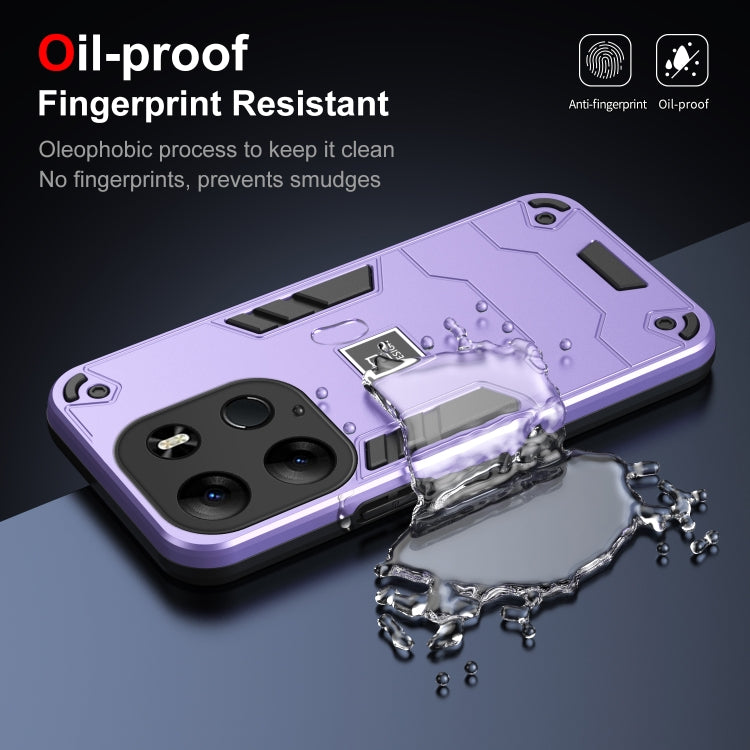 For Tecno Spark Go 2023 2 in 1 Shockproof Phone Case(Purple) - free shipping - PMC TechLife - Order now!