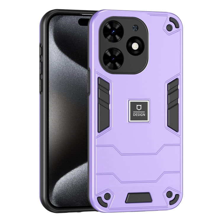For Tecno Spark Go 2024 2 in 1 Shockproof Phone Case(Purple) - Tecno Cases by PMC TechLife | Online Shopping South Africa | PMC TechLife | Buy Now Pay Later Mobicred