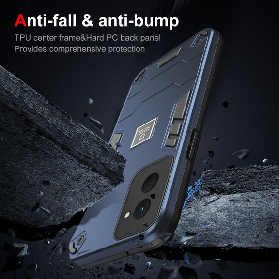 For Motorola Moto G Power 2024 Shockproof TPU Hybrid PC Phone Case(Blue)