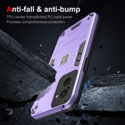 For Motorola Moto G Power 2024 Shockproof TPU Hybrid PC Phone Case(Purple)