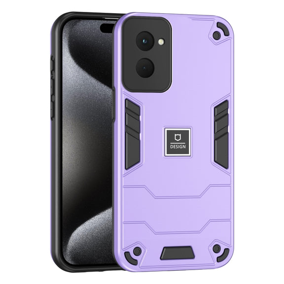 For Motorola Moto G Power 2024 Shockproof TPU Hybrid PC Phone Case(Purple)