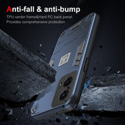 For Motorola Moto G 2024 5G Shockproof TPU Hybrid PC Phone Case(Blue)
