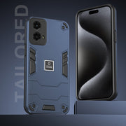 For Motorola Moto G 2024 5G Shockproof TPU Hybrid PC Phone Case(Blue)