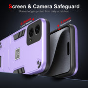 For Motorola Moto G 2024 5G Shockproof TPU Hybrid PC Phone Case(Purple)