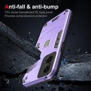 For Motorola Moto G 2024 5G Shockproof TPU Hybrid PC Phone Case(Purple)