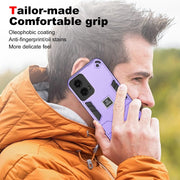 For Motorola Moto G 2024 5G Shockproof TPU Hybrid PC Phone Case(Purple)