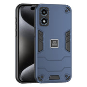 For Motorola Moto G Play 2024 Shockproof TPU Hybrid PC Phone Case(Blue)
