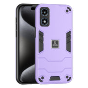 For Motorola Moto G Play 2024 Shockproof TPU Hybrid PC Phone Case(Purple)