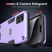 For Motorola Moto G Play 2024 Shockproof TPU Hybrid PC Phone Case(Purple)