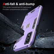 For Motorola Moto G Play 2024 Shockproof TPU Hybrid PC Phone Case(Purple)