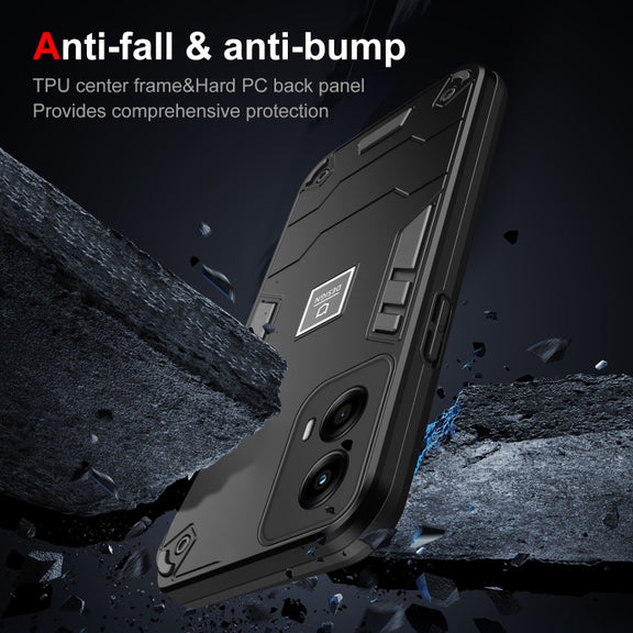 For Motorola Moto G Stylus 5G 2024 Shockproof TPU Hybrid PC Phone Case(Black)