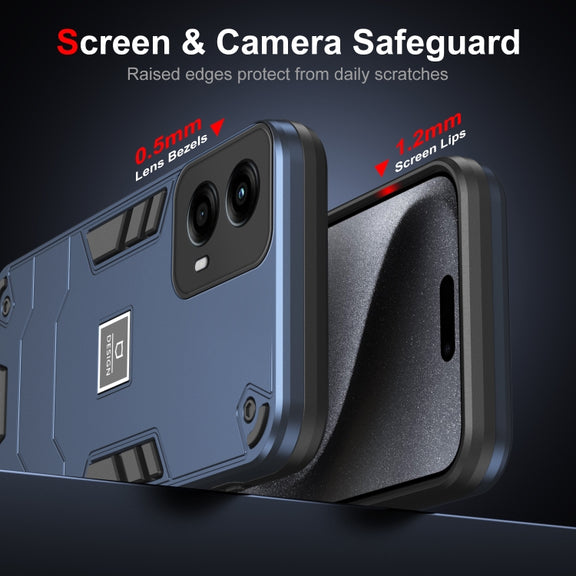 For Motorola Moto G Stylus 5G 2024 Shockproof TPU Hybrid PC Phone Case(Blue)