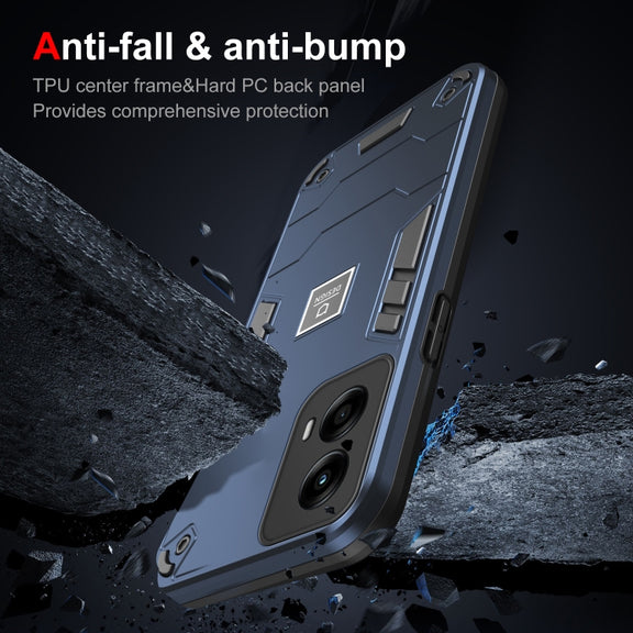 For Motorola Moto G Stylus 5G 2024 Shockproof TPU Hybrid PC Phone Case(Blue)
