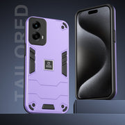 For Motorola Moto G Stylus 5G 2024 Shockproof TPU Hybrid PC Phone Case(Purple)