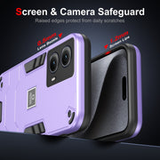 For Motorola Edge 5G 2024 Shockproof TPU Hybrid PC Phone Case(Purple)