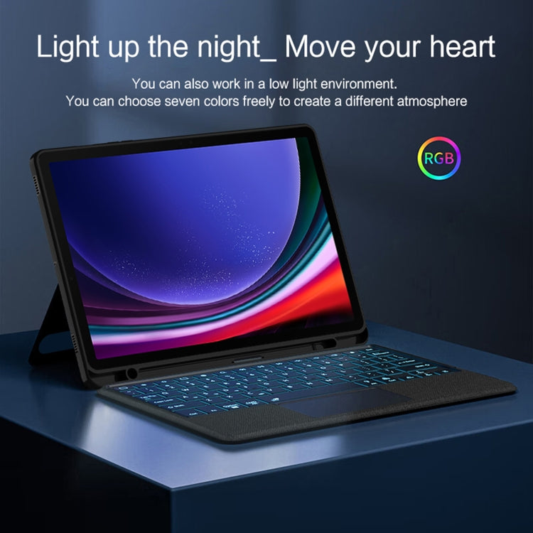 For Samsung Galaxy Tab S9 / S9 FE YJ-S9 Split Bluetooth Keyboard Leather Tablet Case - Samsung Keyboard by PMC TechLife | Online Shopping South Africa | PMC TechLife