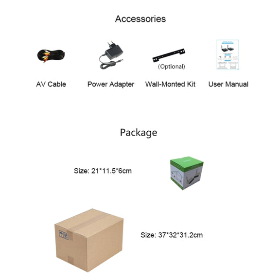 Measy AV230-2 2.4GHz Set-top Box Wireless Audio / Video Transmitter + 2 Receiver, Transmission Distance: 300m, EU Plug, with IR Extension Function