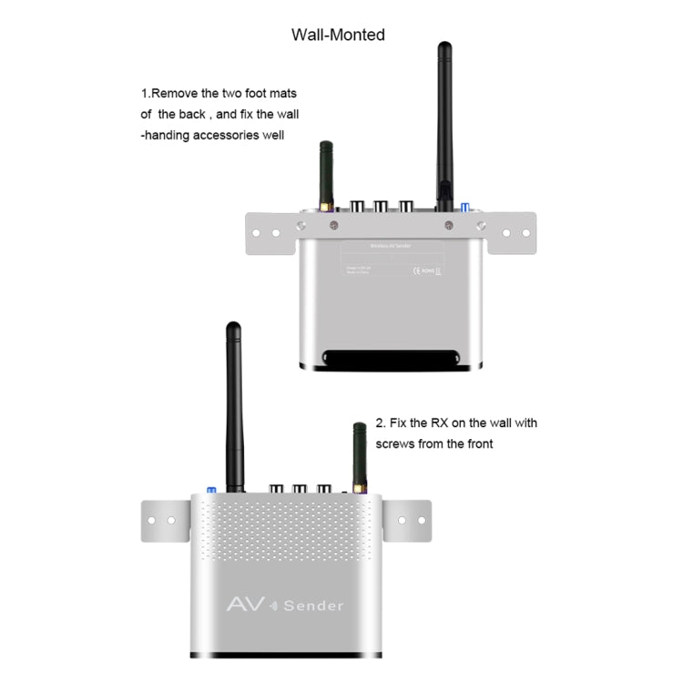 Measy AV230-2 2.4GHz Set-top Box Wireless Audio / Video Transmitter + 2 Receiver, Transmission Distance: 300m, UK Plug, with IR Extension Function