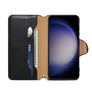 For Samsung Galaxy S24 5G Denior Cowhide Texture Wallet Style Leather Phone Case(Black)