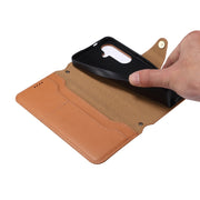 For Samsung Galaxy S24 5G Denior Cowhide Texture Wallet Style Leather Phone Case(Khaki)