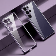 For Samsung Galaxy S24 Ultra 5G SULADA Electroplating TPU Transparent Phone Case(Purple)