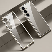 For Samsung Galaxy S25 5G SULADA Electroplating TPU Transparent Phone Case(Grey)
