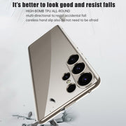 For Samsung Galaxy S24 Ultra 5G SULADA Electroplating TPU Transparent Phone Case(Blue)