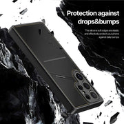 For Samsung Galaxy S25 Ultra 5G DUX DUCIS Rafi II Series MagSafe Magnetic Holder RFID Phone Case(Black)