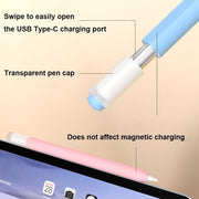 For Apple Pencil (USB-C) Jelly Silicone Stylus Pen Protective Cover(Purple)