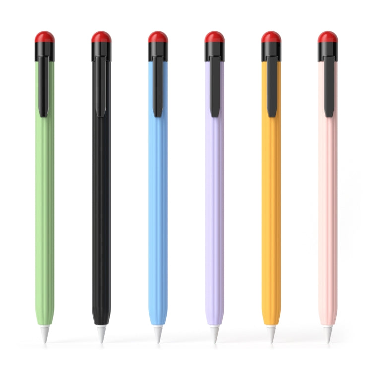 For Apple Pencil 2 Pen Clip Ultra Thin Series Stylus Pen Protective Case(Black)