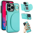 For iPhone 16 Pro Max YM007 Ring Holder Card Bag Skin Feel Phone Case(Green) - iPhone 16 Pro Max Cases by PMC TechLife | Online Shopping South Africa | PMC TechLife | Buy Now Pay Later Mobicred