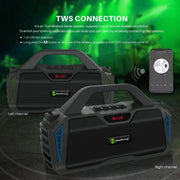 NewRixing NR6011 20W Portable Wireless Bluetooth Speaker TWS Subwoofer(Green)