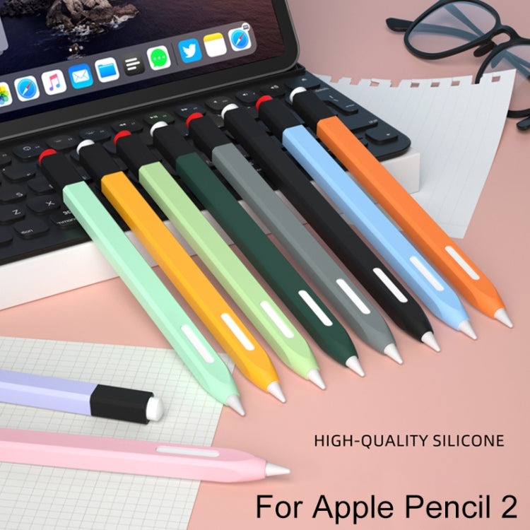 For Apple Pencil 2 Retro Pencil Style Stylus Pen Protective Case(Yellow)
