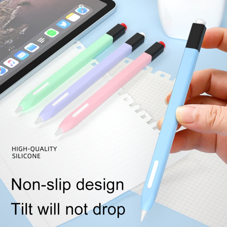 For Apple Pencil 2 Retro Pencil Style Stylus Pen Protective Case(Yellow)