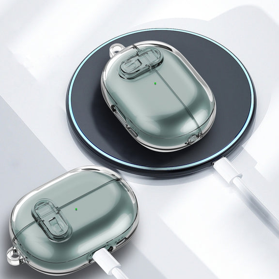 For Huawei FreeBuds Pro 3 Wireless Earphone TPU+PC Protective Case with Metal Buckle(Transparent Purple)
