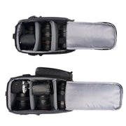 CADeN D116 Mountain Bike Panniers Tail Bags Crossbody Camera Bag Photography Lens Shoulder Bag, Size:30.5 x 17 x 18cm(Black)