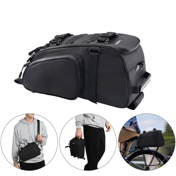 CADeN D116 Mountain Bike Panniers Tail Bags Crossbody Camera Bag Photography Lens Shoulder Bag, Size:30.5 x 17 x 18cm(Black)