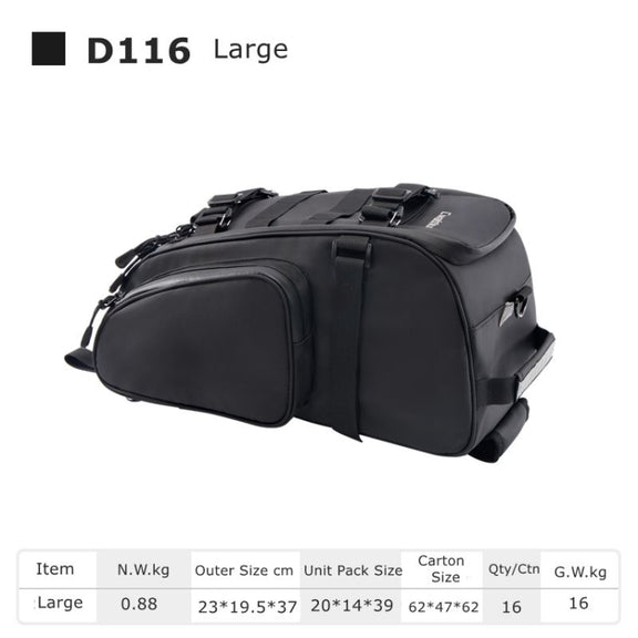 CADeN D116 Mountain Bike Panniers Tail Bags Crossbody Camera Bag Photography Lens Shoulder Bag, Size:37 x 19.5 x 23cm(Black)