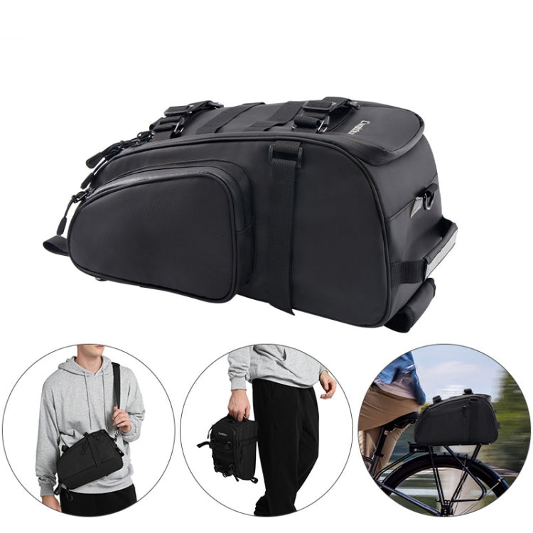 CADeN D116 Mountain Bike Panniers Tail Bags Crossbody Camera Bag Photography Lens Shoulder Bag, Size:37 x 19.5 x 23cm(Black)